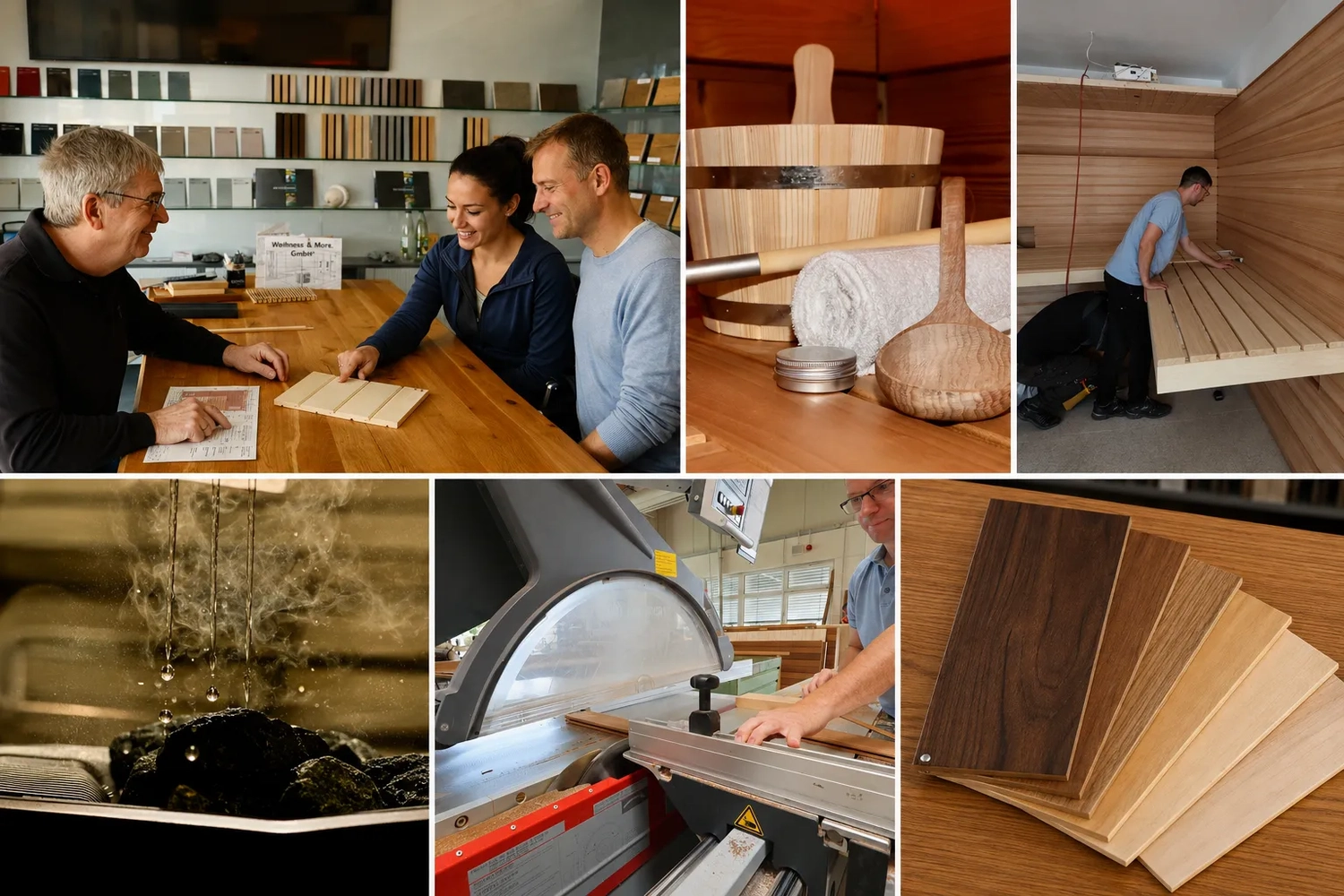 Sauna Stegmann - Wellness & More - Prozess von der Holzauswahl bis zum Saunabau in Bildern.