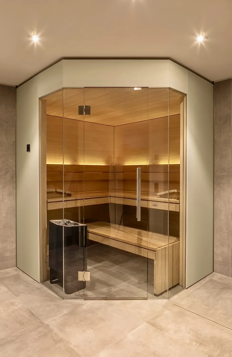 Sauna Stegmann - Wellness & More - Designsauna in einem Badezimmer im Raum Aschaffenburg